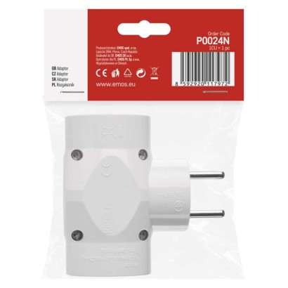Rozbočovací zásuvka Emos - 3x kulatá P0024N (5)