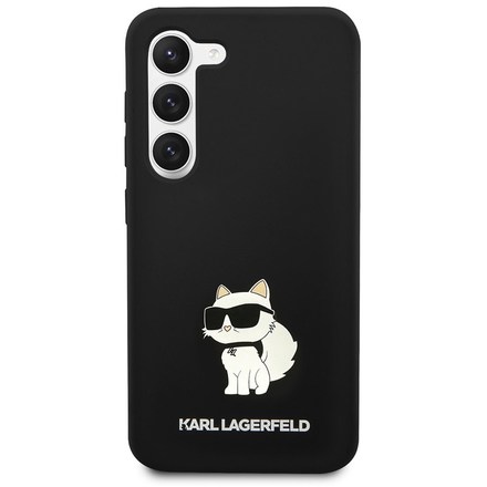 Kryt na mobil Karl Lagerfeld Liquid Silicone Choupette NFT na Samsung Galaxy S23 - černý