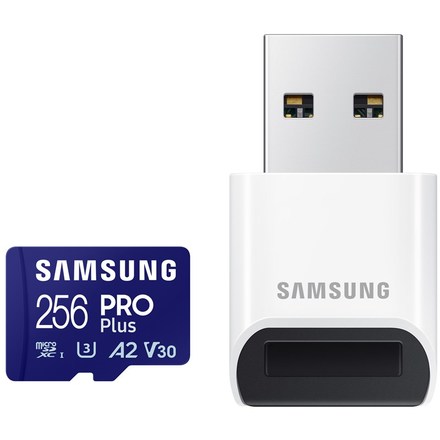 Paměťová karta Samsung PRO Plus MicroSDXC 256GB + USB adaptér