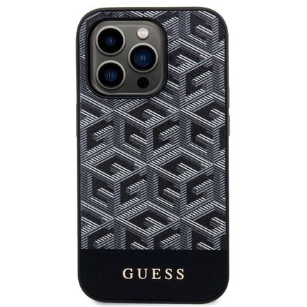 Kryt na mobil Guess PU G Cube MagSafe na Apple iPhone 14 Pro - černý