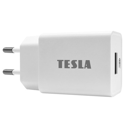 Nabíječka do sítě Tesla Power Charger QC50, 1× USB, 12W - bílá