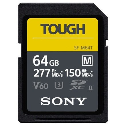 Paměťová karta Sony Tough SF-M 64GB V60 U3 UHS-II (277R/ 150W)