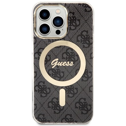 Kryt na mobil Guess 4G IML MagSafe na Apple iPhone 13 Pro - černý