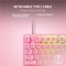 Počítačová klávesnice Razer Huntsman V2 Tenkeyless (Red Switch) - Quartz - US Layout - růžová (3)