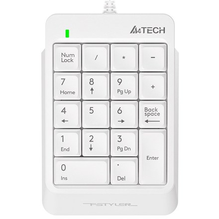 Počítačová klávesnice A4Tech FSTYLER FK13P numerická, USB - bílá