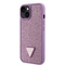 Kryt na mobil Guess Rhinestones Triangle Metal Logo na Apple iPhone 14 - fialový (1)