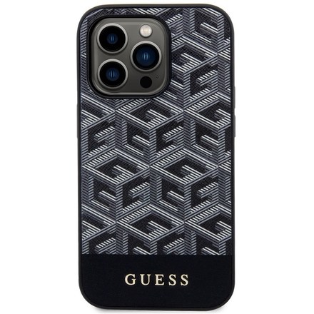 Kryt na mobil Guess PU G Cube MagSafe na Apple iPhone 14 Pro Max - černý