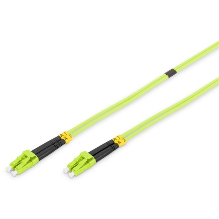 Optický kabel Digitus Optic Patch, LC / LC, Multimode OM5, 50/ 125 µ, 5m - zelený