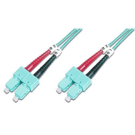 Optický kabel Digitus Optic Patch, SC / SC, Multimode, OM3, 50/ 125 µ, 1m - modrý