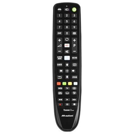 Univerzální dálkový ovladač Meliconi 806269, pro všechny modely TV sony, naprogramovaný pro TV Sony, ergonomický tvar, měkké gumové tělo, funkce LEARN