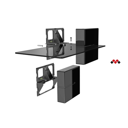 Kryt kabelů Meliconi 480521 BK, organizér na kabely Meliconi GHOST CUBE Shelf, 1x police, 2x kostka (1)