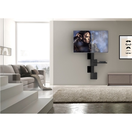 Kryt kabelů Meliconi 480521 BK, organizér na kabely Meliconi GHOST CUBE Shelf, 1x police, 2x kostka (5)