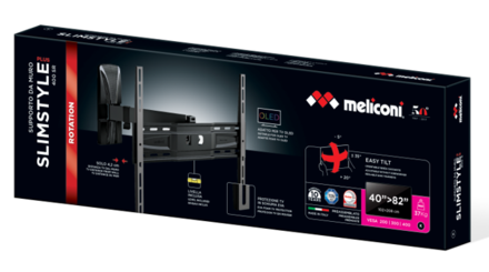 Polohovatelný držák na TV 40-82 Meliconi 480972 SlimStyle Plus 400 SR, na stěnu, nosnost 37 kg (8)