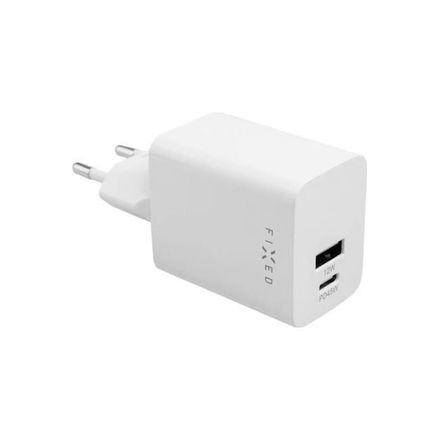 Nabíječka do sítě Fixed Mini, USB-C PD/ USB, 45W - bílá
