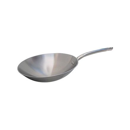 WOK pánev de Buyer 3122.36, WOK, průměr 36 cm, dutá trubkovitá rukojeť, nerezová ocel, vhodné pro indukci, výroba ve Francii