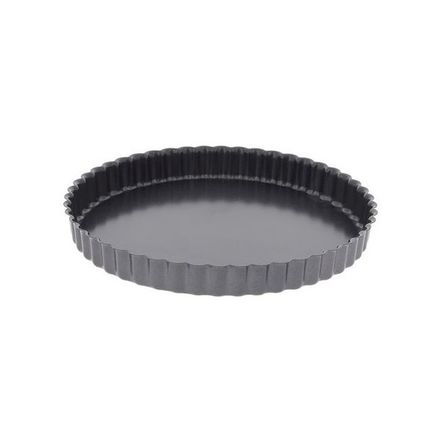 Forma na koláč de Buyer 4705.32, žlábkovaná, pevné dno, železný materiál, nepřilnavá, průměr 32 cm