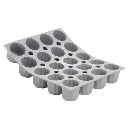 Forma na pečení de Buyer 1856.21D, 20 formiček na mini canelés, silikon, teplota -70 až 300 °C