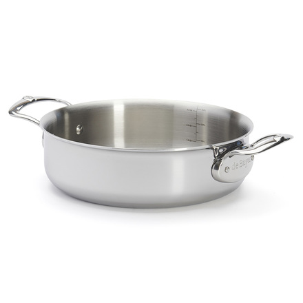 Nerezový hrnec de Buyer 3741.24, AFFINITY, s poklicí, nerez, nízké okraje, nedeformovatelný, průměr 24 cm, objem 3 L, výška 7 cm (2)