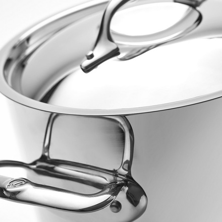 Nerezový hrnec de Buyer 3742.24, AFFINITY, nerezový, s pokličkou, průměr 24 cm, objem 5,4 l (1)