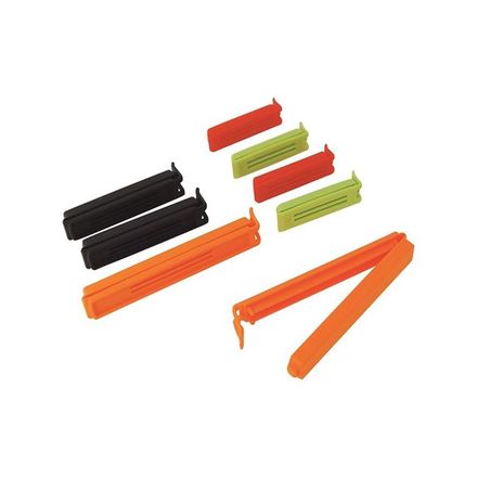 Set uzávěrů na sáčky de Buyer 4336.00, 8 kusů, 3 velikosti klipů, lze mýt v myčce