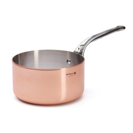 Nerezový hrnec de Buyer 6206.18 PRIMA MATERA, rukojeť z nerezové oceli, průměr 18 cm, výška 9,3 cm, objem 2,5 L, váha: 1,66 kg