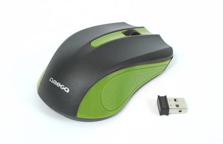 Bezdrátová počítačová myš Omega OM 419 černo zelená