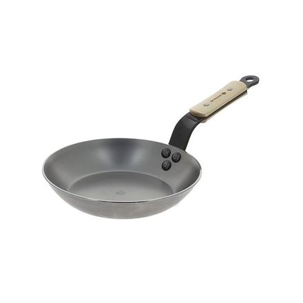 Ocelová pánev de Buyer 5710.20, Mineral B BOIS, ocel, dřevěná rukojeť, 20 cm