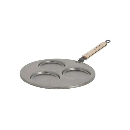 Pánev na lívance de Buyer 5712.03, Mineral B BOIS, ocel, 3 lívance, průměr 27 cm