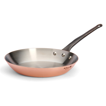 Pánev de Buyer 6324.32, PRIMA MATERA, měděná, litinová rukojeť, pro všechny varné desky, průměr 32 cm, výška 5,5 cm (1)