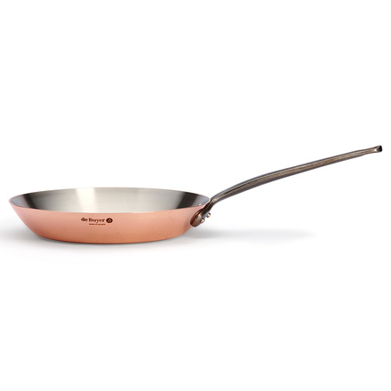 Pánev de Buyer 6324.32, PRIMA MATERA, měděná, litinová rukojeť, pro všechny varné desky, průměr 32 cm, výška 5,5 cm (3)