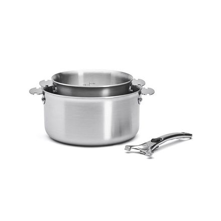 Sada rendlíků de Buyer 3661.02 LOQY, 2 ks rendlíků 16/20 cm, 1 ks rukojeť, objem 1,5/2,5 L, zahnutý okraj