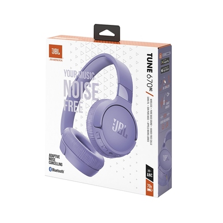 Polootevřená sluchátka JBL Tune 670NC - fialová (11)