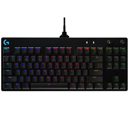 Počítačová klávesnice Logitech Gaming G Pro, GX Blue Clicky, CZ - černá