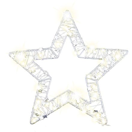 Vánoční dekorace Retlux RXL 469 Hvězda 30cm 40LED WW