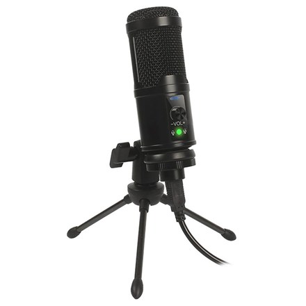 Mikrofon Platinet VARR GAMING TUBE CARDIOID SET USB TRIPOD - černý
