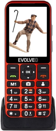 Mobilní telefon Evolveo EasyPhone LT pro seniory - červený (1)