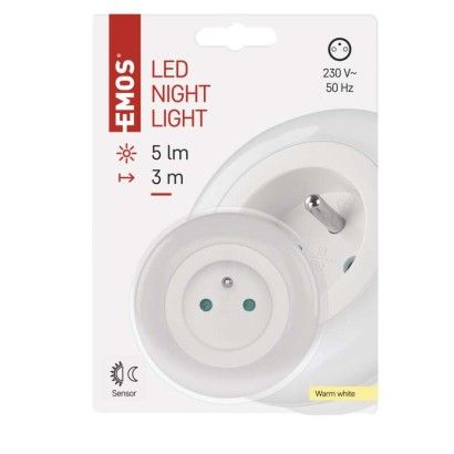 LED noční světlo s fotosenzorem Emos P3320