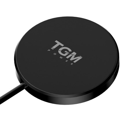 Bezdrátová nabíječka TGM POWER 15W 3v1 kompatibilní s MagSafe - černá