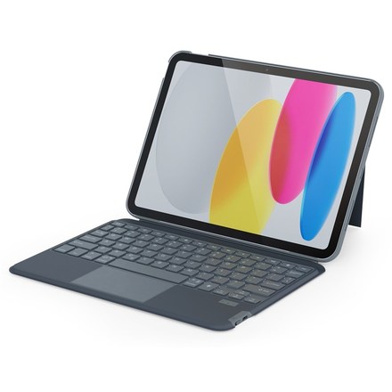 Pouzdro na tablet s klávesnicí Epico na Apple iPad 10.2&quot; (qwerty) - šedé