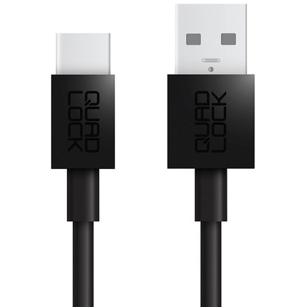 USB kabel Quad Lock USB-A/ USB-C, 1, 5 m - černý