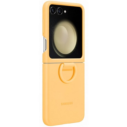Kryt na mobil Samsung Galaxy Z Flip5 s držákem - žlutý