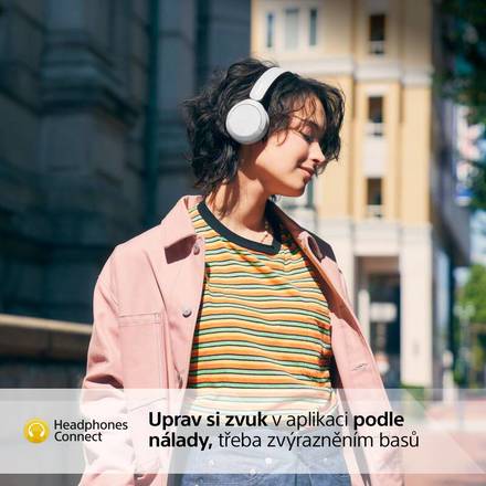 Polootevřená bezdrátová sluchátka Sony WHCH520W.CE7 bílá (11)