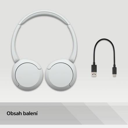 Polootevřená bezdrátová sluchátka Sony WHCH520W.CE7 bílá (12)