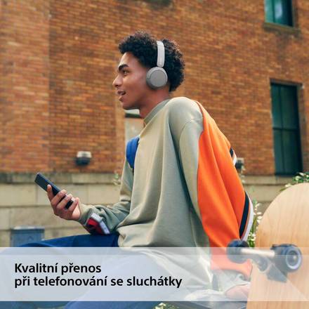 Polootevřená bezdrátová sluchátka Sony WHCH520W.CE7 bílá (9)