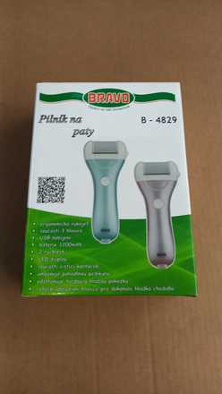 Elektrický pilník na chodidla Bravo B-4829 RŮŽOVÝ (rozbaleno) (1)