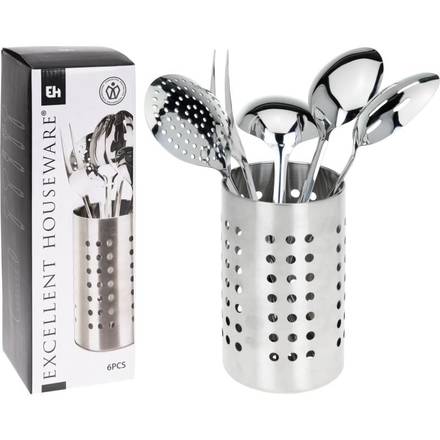 Kuchyňské náčiní Excellent KO-A12210040 nerez ve stojanu sada 6 ks (1)