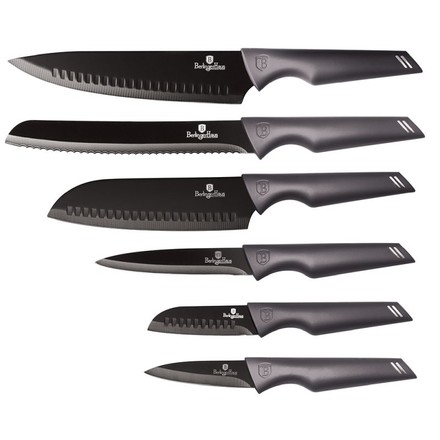 Sada nožů Berlingerhaus BH-2596 s nepřilnavým povrchem 6 ks Carbon Pro Edition