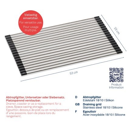 Odkapávač Kela KL-11799 Ramina nerez 18/10 lesklá 53,0x33,0cm (2)