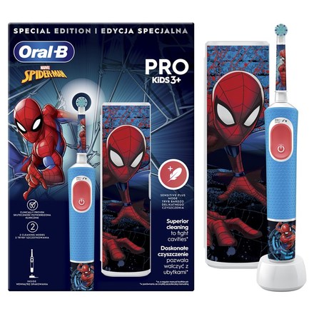 Elektrický zubní kartáček Oral-B Pro Kids Spiderman 3+