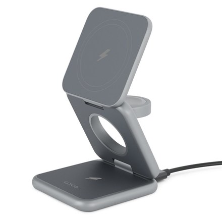 Bezdrátová nabíječka Epico Mag+ Foldable Wireless Charger - šedá